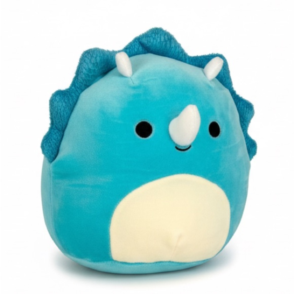Squish Mallows Malik 8 Inch Triceratops Plush Toy